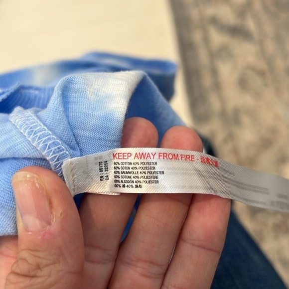 Free People Movement dance Blue and White Tie-Dye Muscle Tee size small. NWT! - Picture 11 of 11